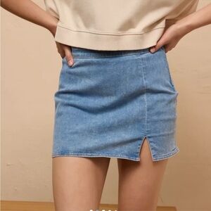 Aerie AE high rise mini denim skort